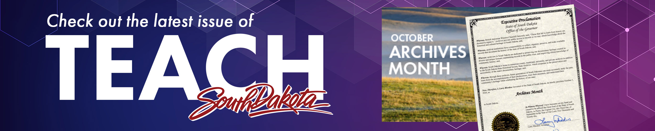 Teach SD: Archives Month. Link.